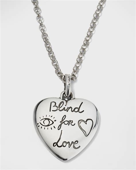 blind for love necklace silver.